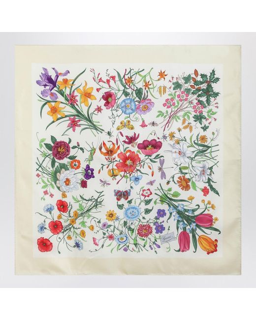 Gucci Multicolor Printed Silk Twill Scarf