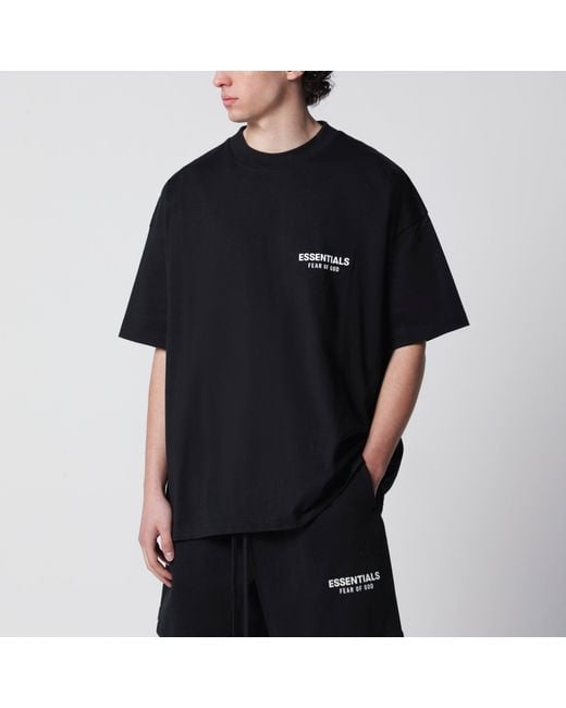 Fear Of God Black Classic Vintage Cotton T-Shirt for men