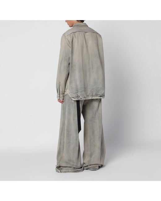 Rick Owens Gray Wide-Leg Trousers for men