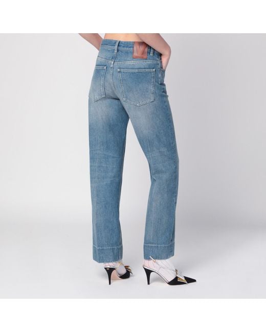 Valentino Blue Faded-Effect Jeans