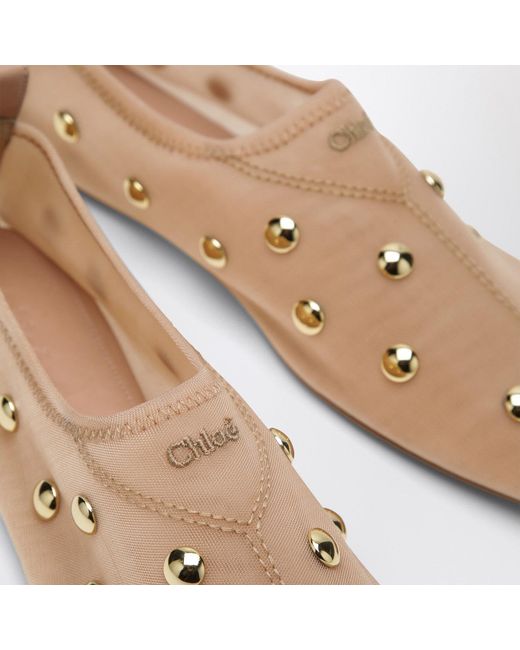 Chloé Natural Rita Blushy Ballet Flats