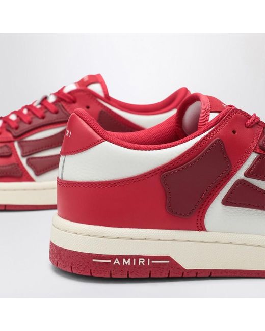 Amiri Red Sneaker Skel Top Low /white for men