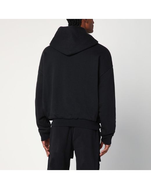 Entire studios Black Zip Cotton Sweatshirt for men