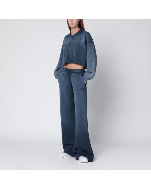 Off-White c/o Virgil Abloh Blue Washedeffect Jogging Trousers