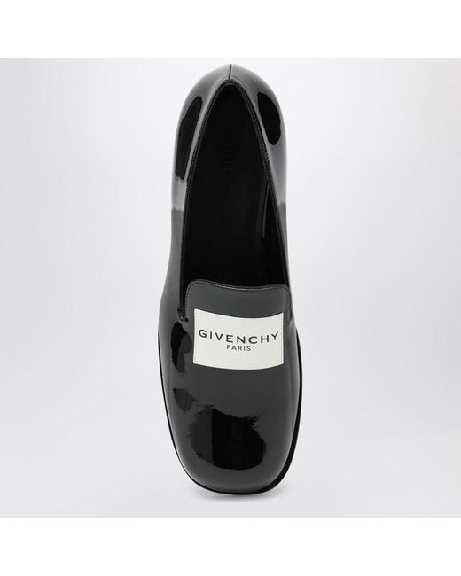 Givenchy Black Patent Leather Tuxedo Loafers