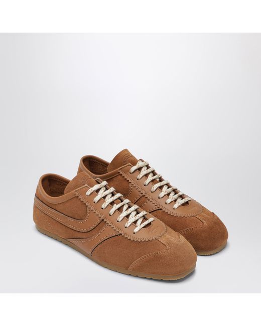 Dries Van Noten Brown Leather And Suede Sneakers