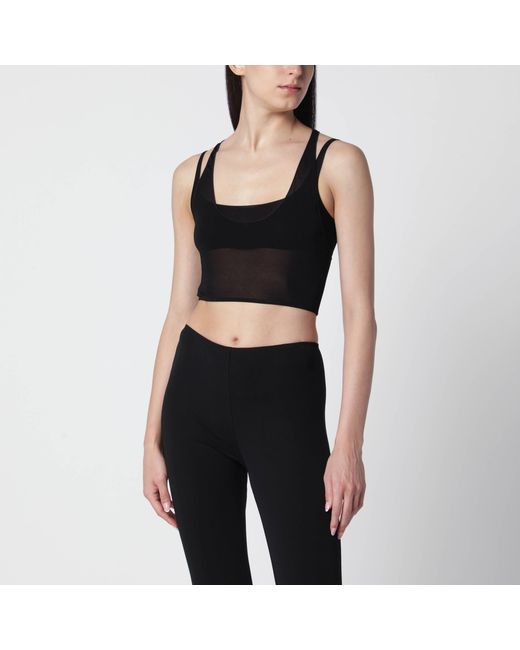 Gucci Black Lightweight Crêpe Jersey Bralette Set