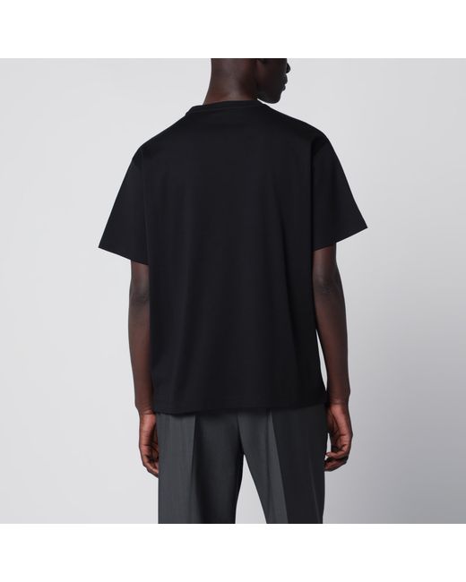 Prada Black Boxy Cotton Crew-Neck T-Shirt for men