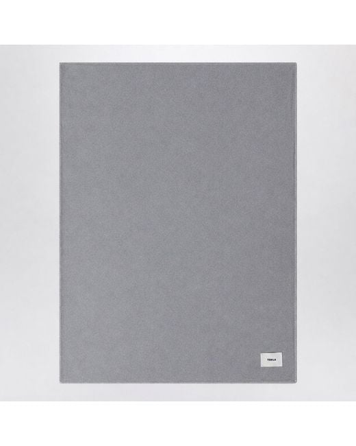 Tekla Gray Lambswool Blanket for men