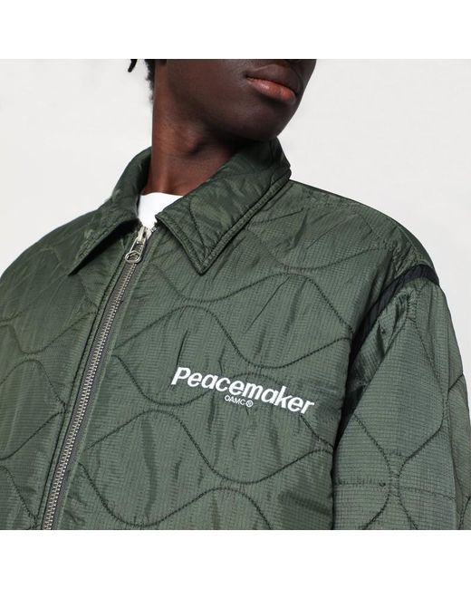 Giacca con zip peacemaker trapuntata foresta di OAMC in Green da Uomo