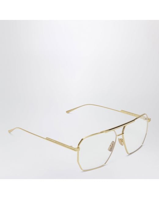 Bottega Veneta Metallic Classic Aviator Sunglasses