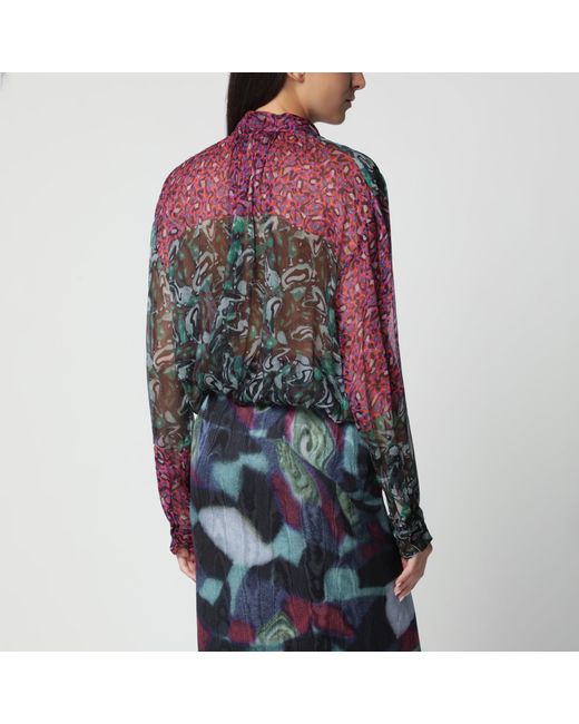 Dries Van Noten Multicolored Silk Blouse