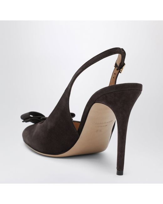 Ferragamo Brown Vara Bow Slingbacks Dark