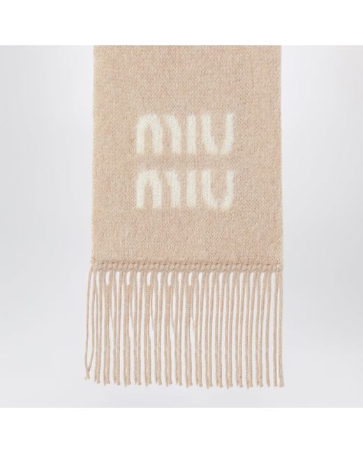 Sciarpa di Miu Miu in Natural