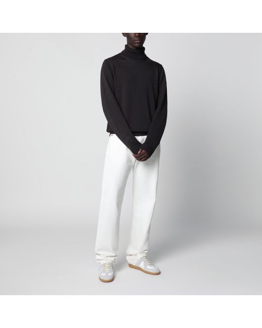 Roberto Collina Black Wool Turtleneck Sweater for men