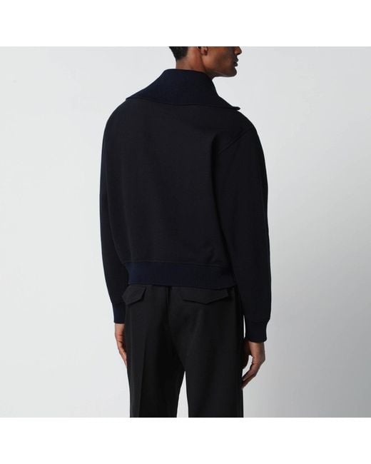 Jil Sander Black Half-Zip Sweatshirt for men