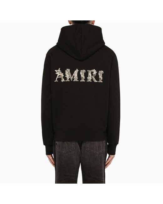 Amiri Black Logoed Hoodie for men