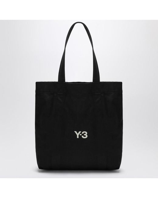 Y-3 Schwarze Tote-Bag Aus Baumwolle Mit Logo in Black für Herren
