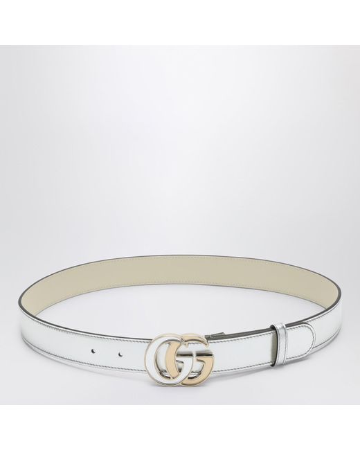 Gucci Gg Marmont Metallic Leather Belt Lyst UK