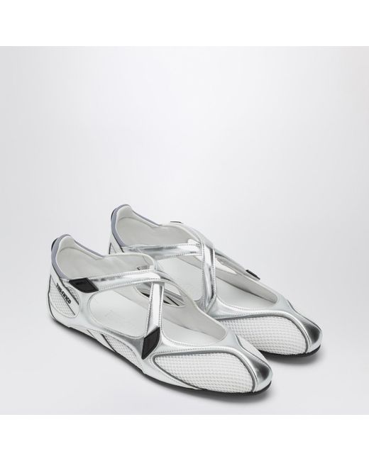 The Attico White Ballerina Flat Floor 01