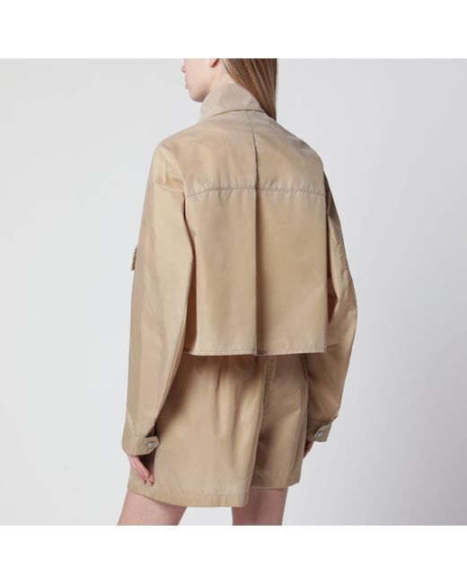 Prada Natural Short Re-Nylon Raincoat