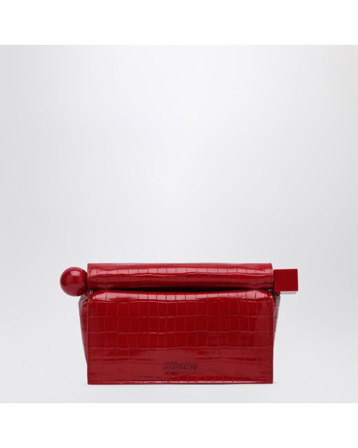 Jacquemus Red Small Rond Carrã Clutch