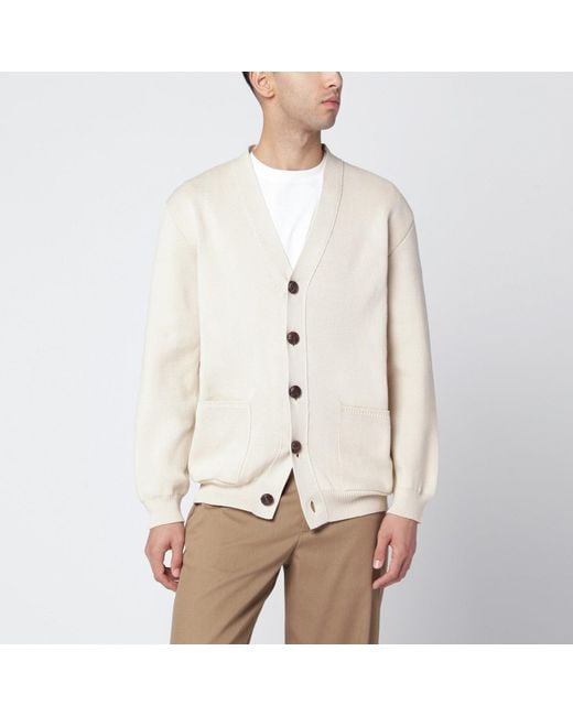 Golden Goose Deluxe Brand Natural Cotton-Blend Cardigan for men