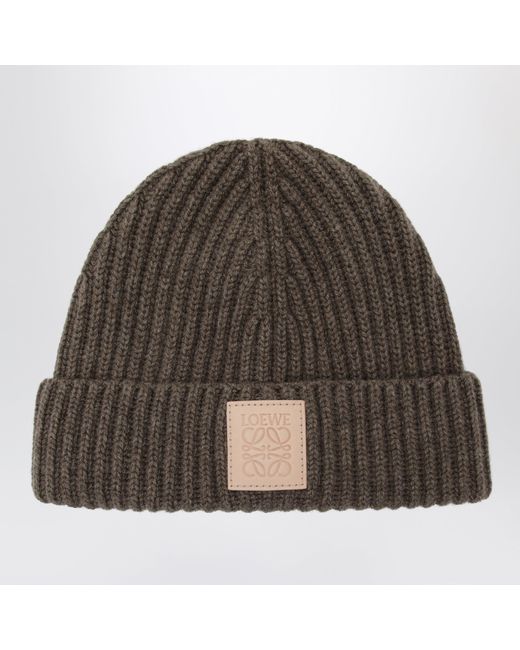 Berretto A Coste di Loewe in Brown da Uomo