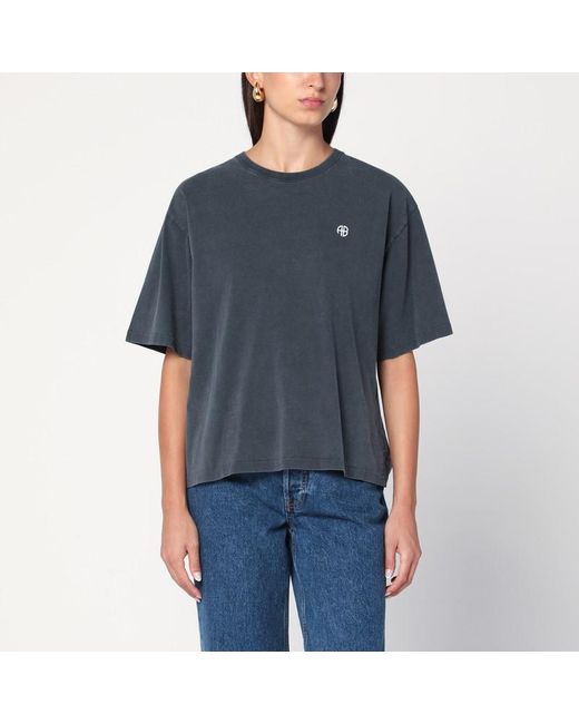 T-Shirt Rudy Empowerment Délavé Anine Bing en coloris Blue