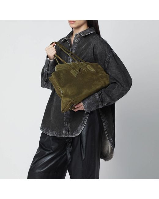 The Attico Green La Passeggiata Medium Khaki Bag