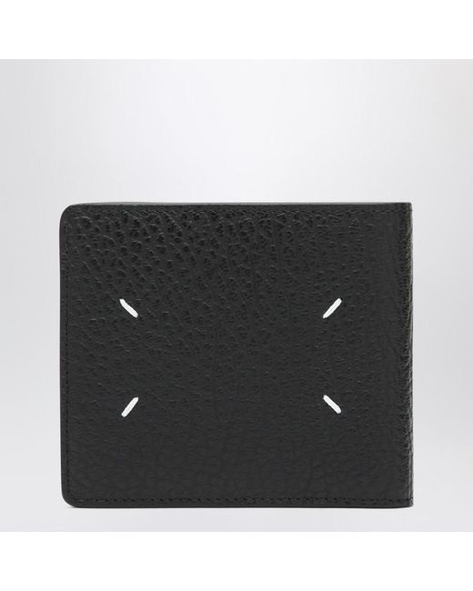 Maison Margiela Black Four Stitches Bi-Fold Wallet for men