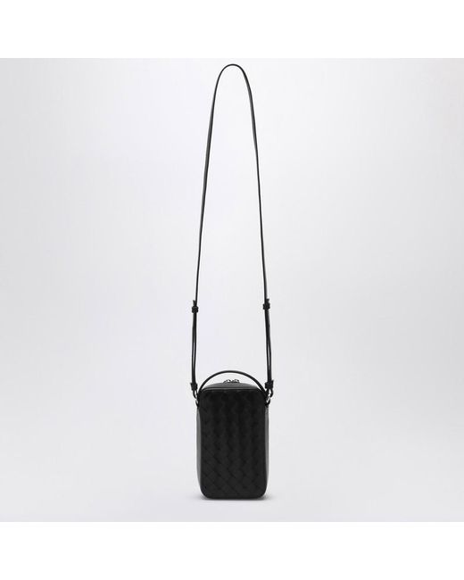 Custodia per smartphone getaway nera in intrecciato di Bottega Veneta in White da Uomo