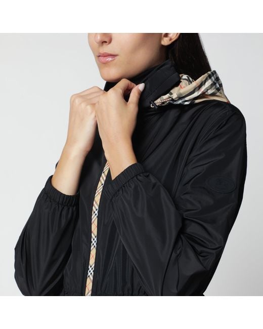 Burberry Black Nylon Zip-Up Jacket