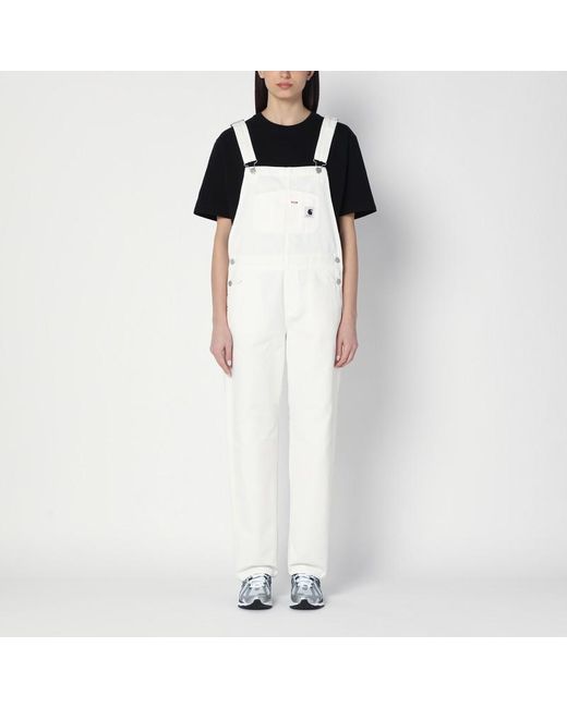 Carhartt Black Straight Bib Overall In Wax Colour
