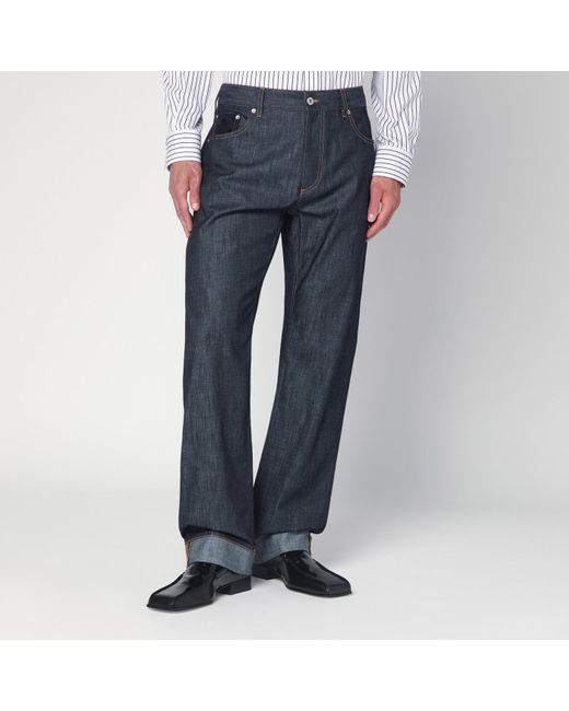 Bottega Veneta Blue Indigo Jeans With Cuff for men