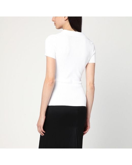 Balenciaga White Short-Sleeve Nano Bb Tank Top