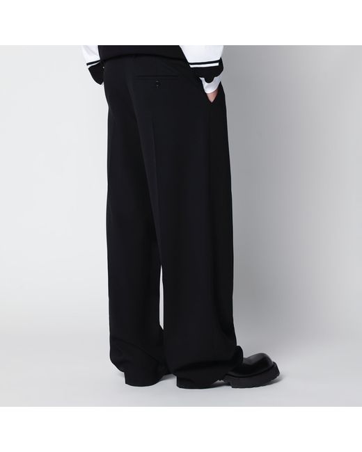 Balenciaga Black Wide-Leg Tailored Trousers for men