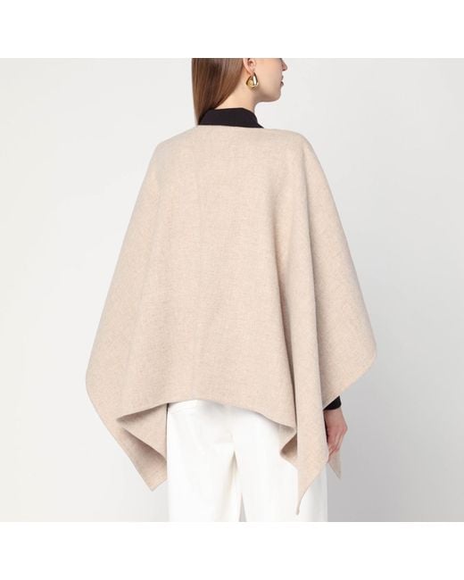 Max Mara Natural Alpaca And Wool Cape