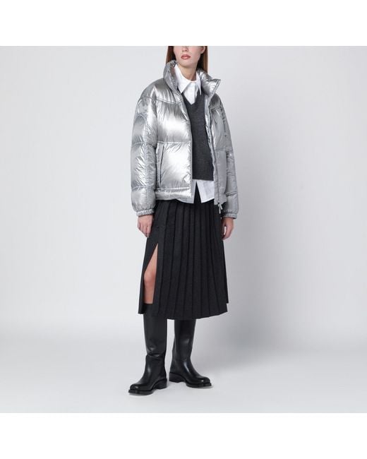 Herno Gray Metallic Shield Laminar Jacket