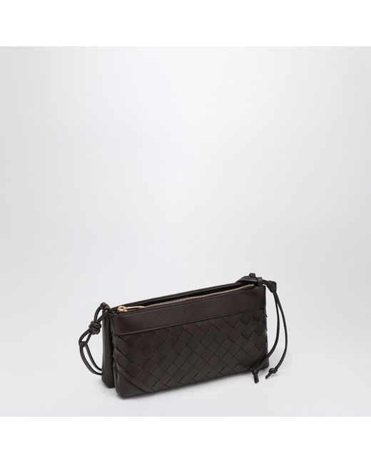 Bottega Veneta Black Double Patch Fondant Leather And Intrecciato Bag