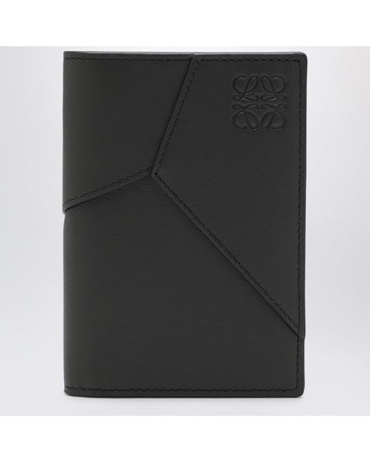 Loewe Black Puzzle Edge Bi-Fold Card Holder for men