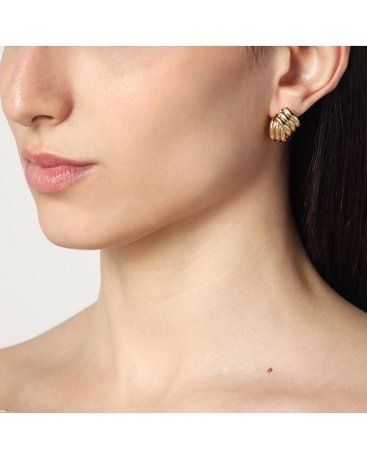 Orecchini in ottone dorati di Anine Bing in White