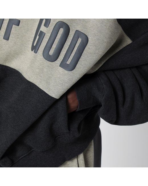 Fear Of God Black Dark Mélange Cotton Fleece Sweatshirt for men