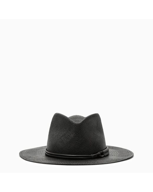 Cappello in paglia di Brunello Cucinelli in Black
