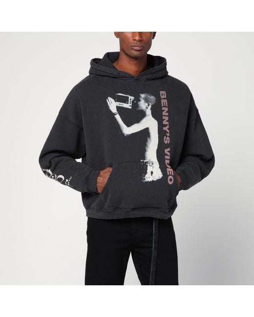 Enfants Riches Deprimes Black Benny's Video Vintage-Effect Hoodie for men