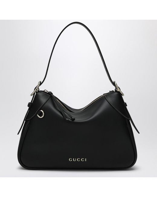 Gucci Black Gg Emblem Medium Shoulder Bag