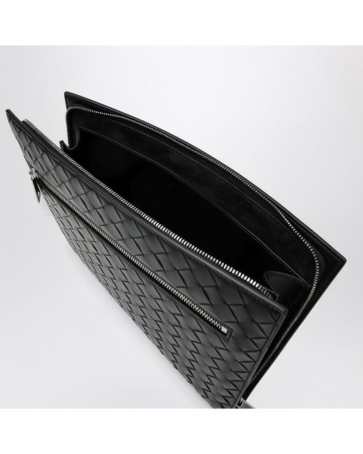 Bottega Veneta Black Intrecciato Document Holder for men
