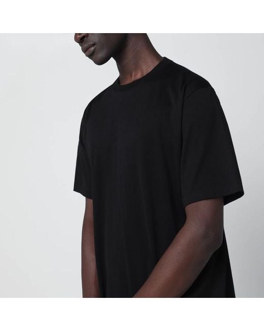 Auralee Black Cotton T-Shirt for men