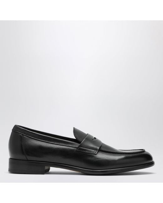 Doucal's Black Penny Loafer for men