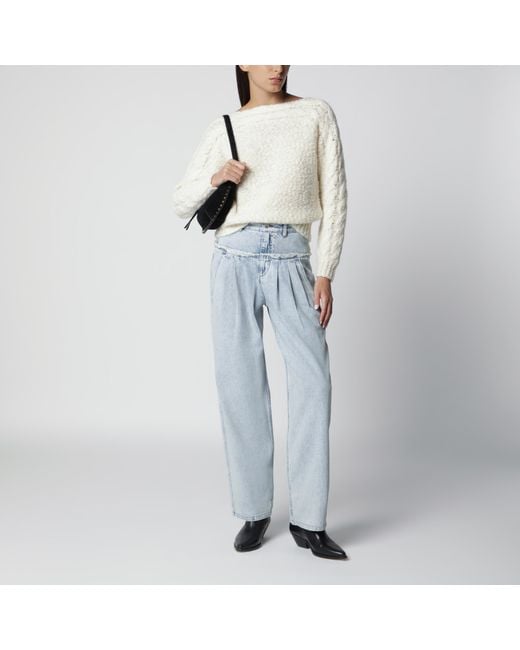 Isabel Marant Blue Iniza Pleated Jeans